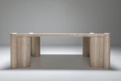 Gae Aulenti Gae Aulenti Jumbo Travertine Square Coffee Table 1960s - 1596122