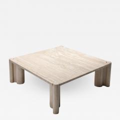 Gae Aulenti Gae Aulenti Jumbo Travertine Square Coffee Table 1960s - 1596839