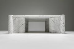 Gae Aulenti Gae Aulenti Jumbo coffee table in carrara white marble 1960s - 1638335