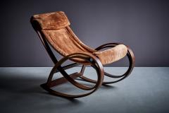 Gae Aulenti Gae Aulenti Sgarsul Rocking Chair by Poltronova in suede leather Italy 1962 - 3705956
