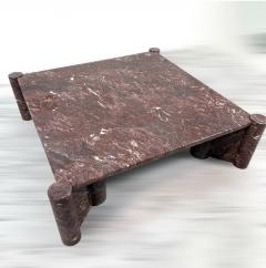 Gae Aulenti Gae Aulenti jumbo Coffee table for Knoll Rosso Verona marble - 4287025