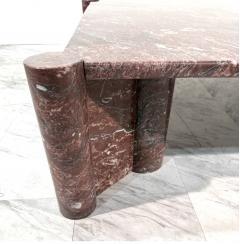 Gae Aulenti Gae Aulenti jumbo Coffee table for Knoll Rosso Verona marble - 4287026
