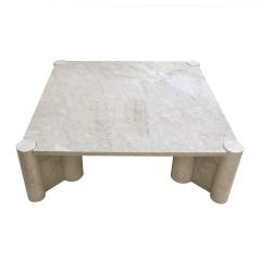 Gae Aulenti Jumbo Marble Italian Coffee Table Designed by Gae Aulenti For Knoll 1960s - 3071010