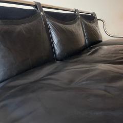 Gae Aulenti Mid Century Modern Black Stringa Sofa Designed by Gae Aulenti for Poltronova - 2983798
