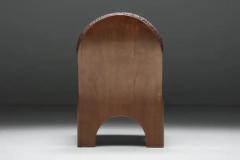 Gae Aulenti Pair of Arcata Easy Chairs by Gae Aulenti Walnut and Burgundy Leather 1968 - 3405754