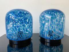 Gae Aulenti Pair of Glass Lamps by Gae Aulenti for Vistosi Murano Italy 1970s - 1074101