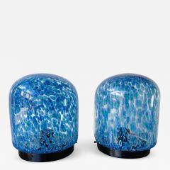 Gae Aulenti Pair of Glass Lamps by Gae Aulenti for Vistosi Murano Italy 1970s - 1074422