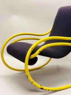 Gae Aulenti Rare Design Mid Century Rocking Chair Lounge Chair Attr to Gae Aulenti - 4112827