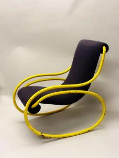 Gae Aulenti Rare Design Mid Century Rocking Chair Lounge Chair Attr to Gae Aulenti - 4112828