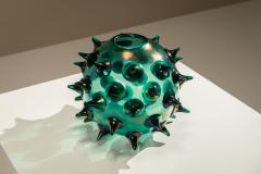 Gae Aulenti Riccio Vase by Gae Aulenti in Green for Venini Italy 2006 - 4617960