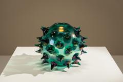 Gae Aulenti Riccio Vase by Gae Aulenti in Green for Venini Italy 2006 - 4618004