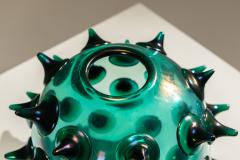 Gae Aulenti Riccio Vase by Gae Aulenti in Green for Venini Italy 2006 - 4618005