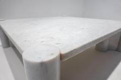 Gae Aulenti White Carrara Marble Jumbo Coffee Table by Gae Aulenti for Knoll Inc 1960s - 2324147