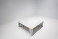 Gae Aulenti White Carrara Marble Jumbo Coffee Table by Gae Aulenti for Knoll Inc 1960s - 2324148
