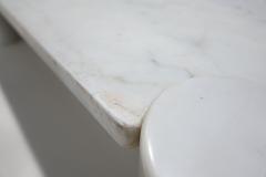 Gae Aulenti White Carrara Marble Jumbo Coffee Table by Gae Aulenti for Knoll Inc 1960s - 2324149