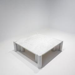 Gae Aulenti White Carrara Marble Jumbo Coffee Table by Gae Aulenti for Knoll Inc 1960s - 2324151