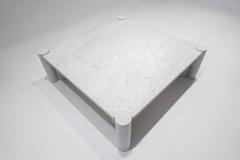 Gae Aulenti White Carrara Marble Jumbo Coffee Table by Gae Aulenti for Knoll Inc 1960s - 2324153