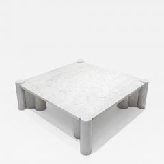 Gae Aulenti White Carrara Marble Jumbo Coffee Table by Gae Aulenti for Knoll Inc 1960s - 2326485
