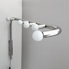 Gaetano Missaglia Gaetano Missaglia Style Sculptural Chrome Swing Arm Wall Sconce - 891026