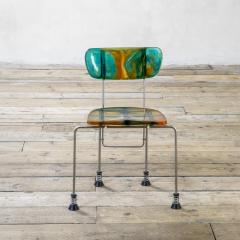 Gaetano Pesce Gaetano Pesce Chair Broadway Resin Seating Chromed Structure 90s - 2939147