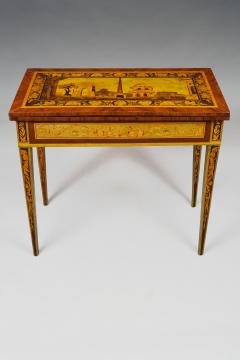 Gaetano Renoldi An Inlaid and Veneered Wood Neoclassic Card Table - 118019