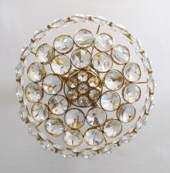 Gaetano Sciolari 1960s Gilt brass and Crystal Pendant Chandelier by Sciolari for Palwa - 1316715