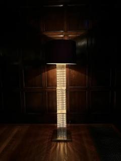 Gaetano Sciolari 1960s Glowing Waterfall Glass Rod Floor Lamp by Gaetano Sciolari for Lightolier - 3910046