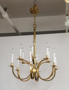 Gaetano Sciolari 1970s 12 Arm Italian Brass Chandelier Attributed To Gaetano Sciolari - 3622398