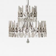 Gaetano Sciolari 1970s Italian Gaetano Sciolari Twelve Light Chandelier - 4596468