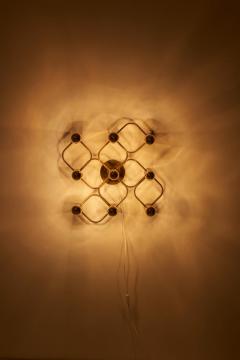 Gaetano Sciolari Brass 9 Light Sciolari Flush Mount Wall or Ceiling Lamp by Leola - 1190833