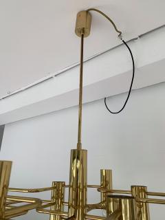 Gaetano Sciolari Brass Chandelier by Sciolari for Boulanger Belgium 1970s - 1629803