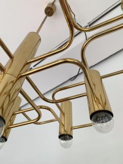 Gaetano Sciolari Brass Chandelier by Sciolari for Boulanger Belgium 1970s - 1629805