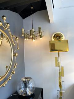 Gaetano Sciolari Brass Chandelier by Sciolari for Boulanger Belgium 1970s - 2139758