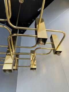 Gaetano Sciolari Brass Chandelier by Sciolari for Boulanger Belgium 1970s - 2139759