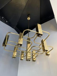 Gaetano Sciolari Brass Chandelier by Sciolari for Boulanger Belgium 1970s - 2139761