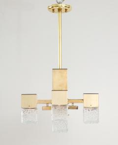 Gaetano Sciolari Brass Cubic Chandelier by Sciolari - 1178718