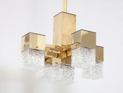 Gaetano Sciolari Brass Cubic Chandelier by Sciolari - 1178719