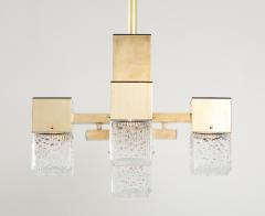 Gaetano Sciolari Brass Cubic Chandelier by Sciolari - 1178721