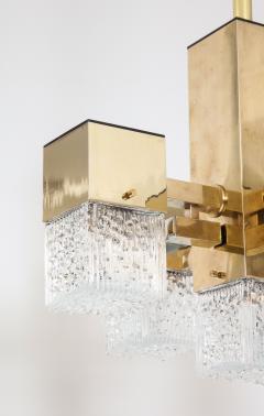 Gaetano Sciolari Brass Cubic Chandelier by Sciolari - 1178723