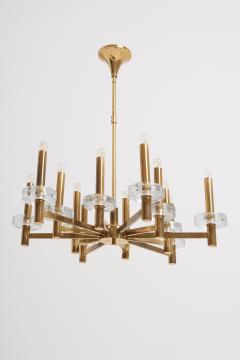 Gaetano Sciolari Brass and Glass Ceiling Light by Gaetano Sciolari - 3492274