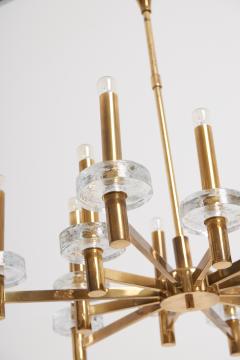 Gaetano Sciolari Brass and Glass Ceiling Light by Gaetano Sciolari - 3492277