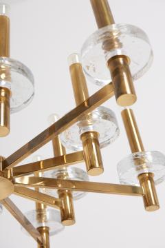 Gaetano Sciolari Brass and Glass Ceiling Light by Gaetano Sciolari - 3492278
