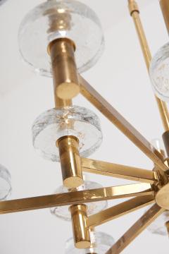 Gaetano Sciolari Brass and Glass Ceiling Light by Gaetano Sciolari - 3492280