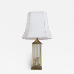 Gaetano Sciolari Brass and Glass Rod Table Lamps Gaetano Sciolari Lightolier Attributed Pair - 3539211