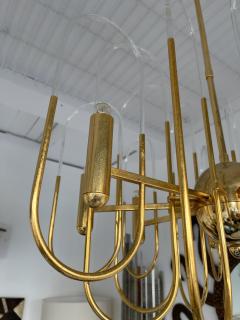 Gaetano Sciolari Chandelier Astrolab Brass and Glass by Sciolari Italy 1970s - 2278078