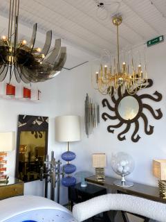 Gaetano Sciolari Chandelier Astrolab Brass and Glass by Sciolari Italy 1970s - 2278080