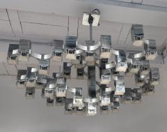Gaetano Sciolari Chandelier Cubic 57 Lights Metal Chrome and Lucite by Sciolari Italy 1970s - 4475909