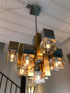 Gaetano Sciolari Cubic Chandelier by Sciolari for Stilkronen Italy 1970s - 518691