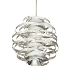 Gaetano Sciolari Cyclone Chandelier Pendant Lamp Chrome Silver Aluminum - 2844430