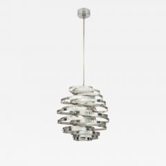 Gaetano Sciolari Cyclone Chandelier Pendant Lamp Chrome Silver Aluminum - 2846266